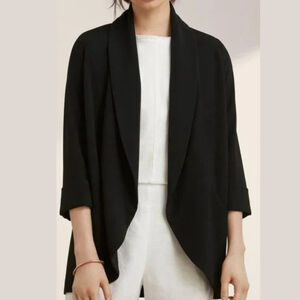 Wilfred Black Chevalier Blazer Women's Size 2 Pockets Open Front Relaxed Fit